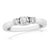 9ct white gold three stone diamond ring 0.50ct