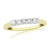 9ct gold five stone diamond ring 0.25ct