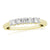 9ct gold five stone diamond ring 0.33ct