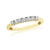 9ct gold seven stone diamond ring 0.25ct