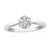 9ct white gold diamond cluster ring 0.25ct