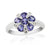 9ct white gold tanzanite & diamond ring 0.06ct