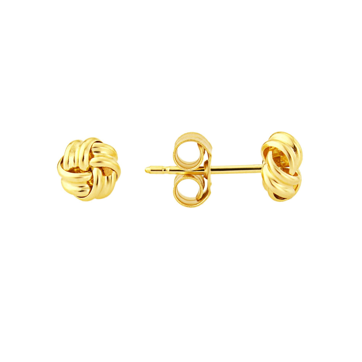 9ct gold knot stud earrings