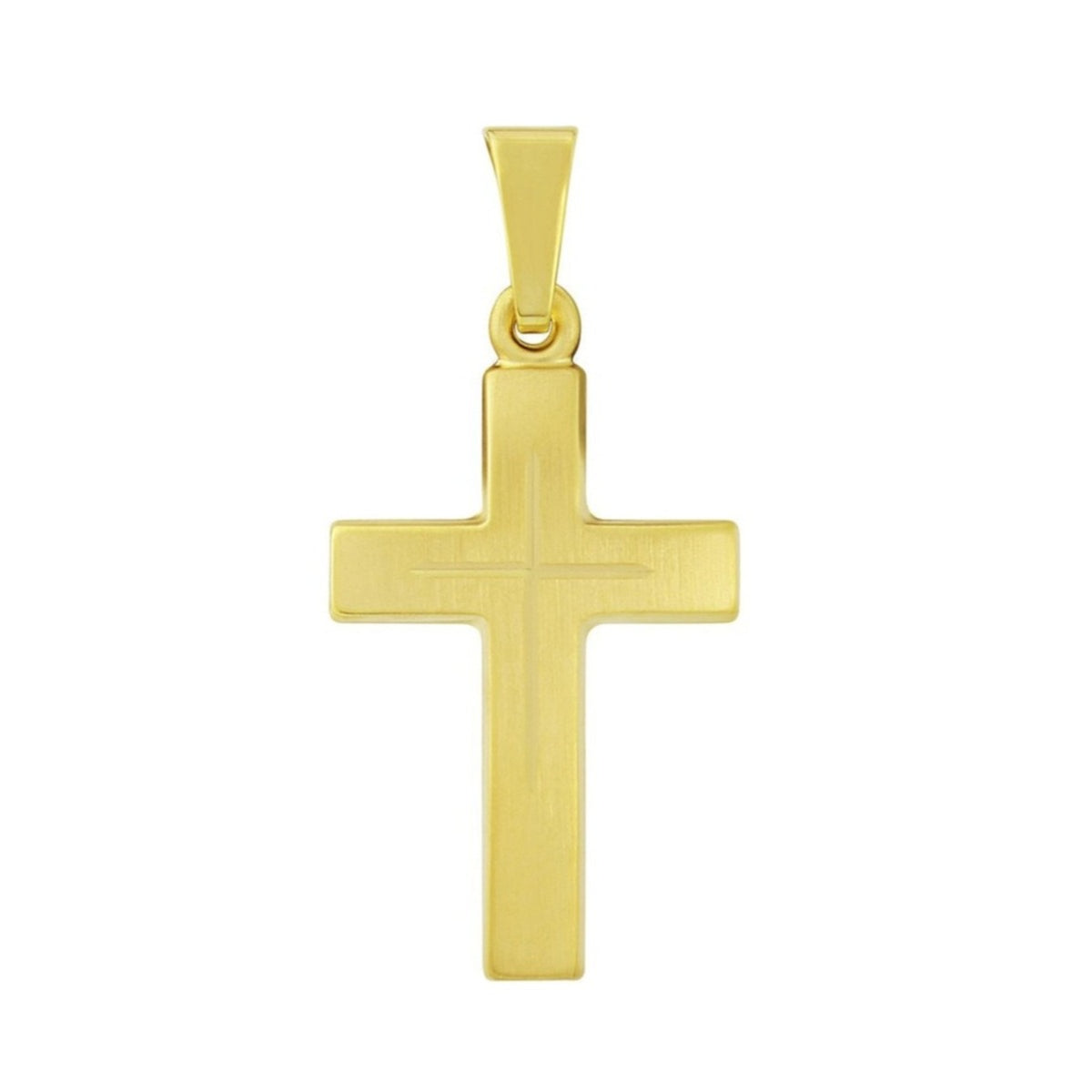 9ct gold 18mm x 12mm  cross