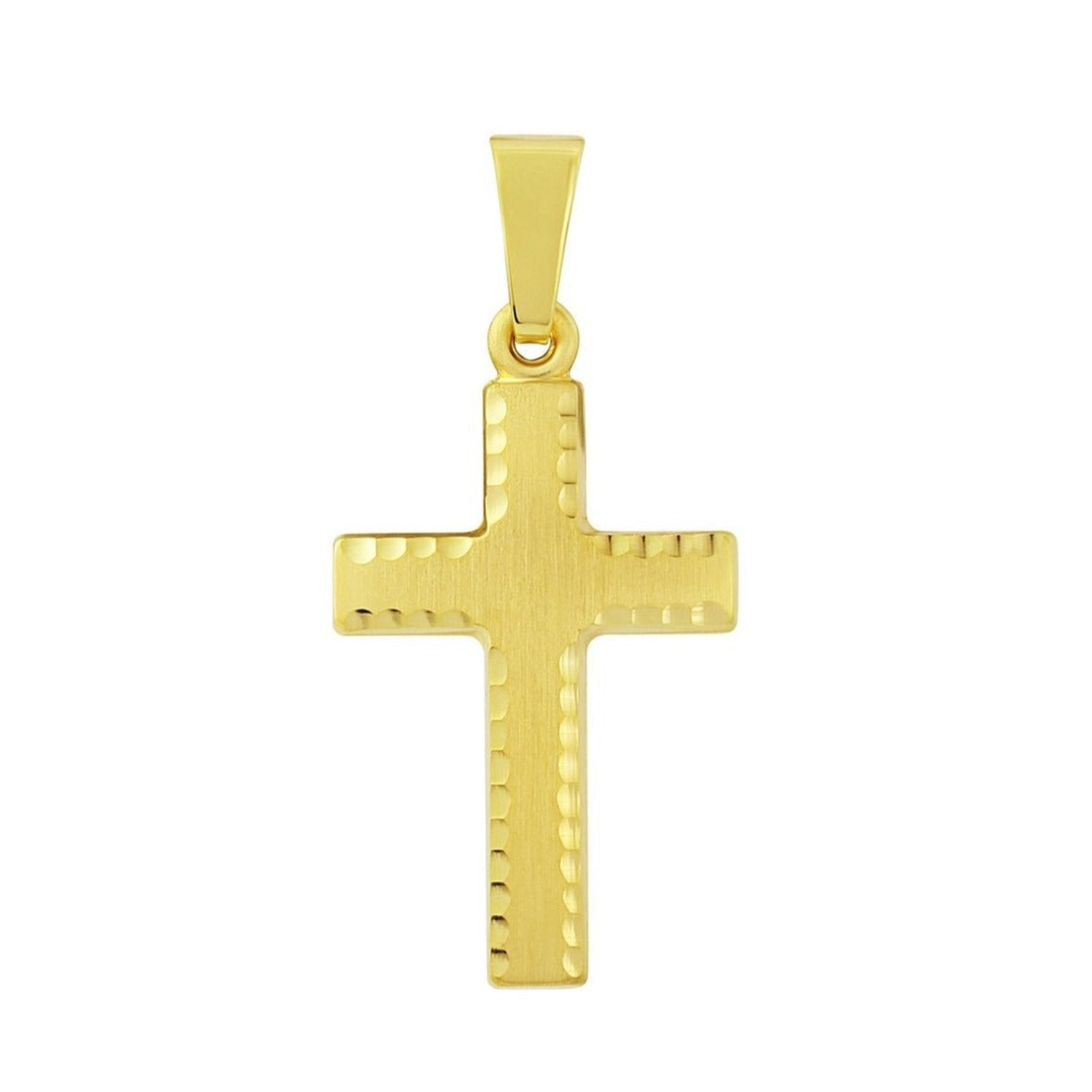 9ct gold 18mm x 12mm cross