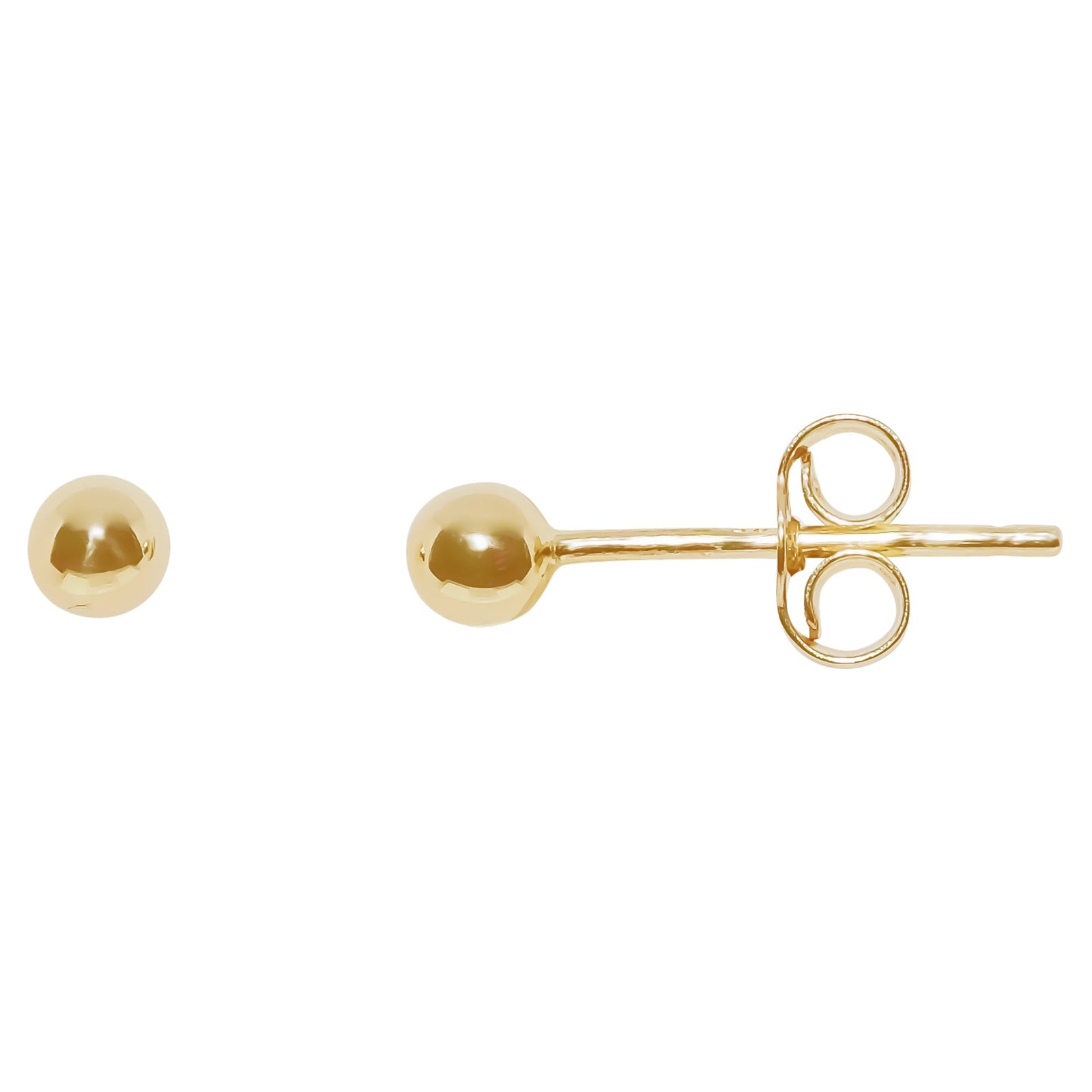 9ct gold 3mm ball stud earrings