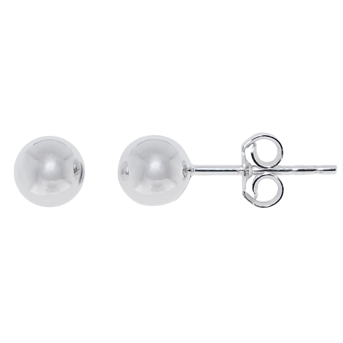 9ct white gold 5mm ball stud earrings