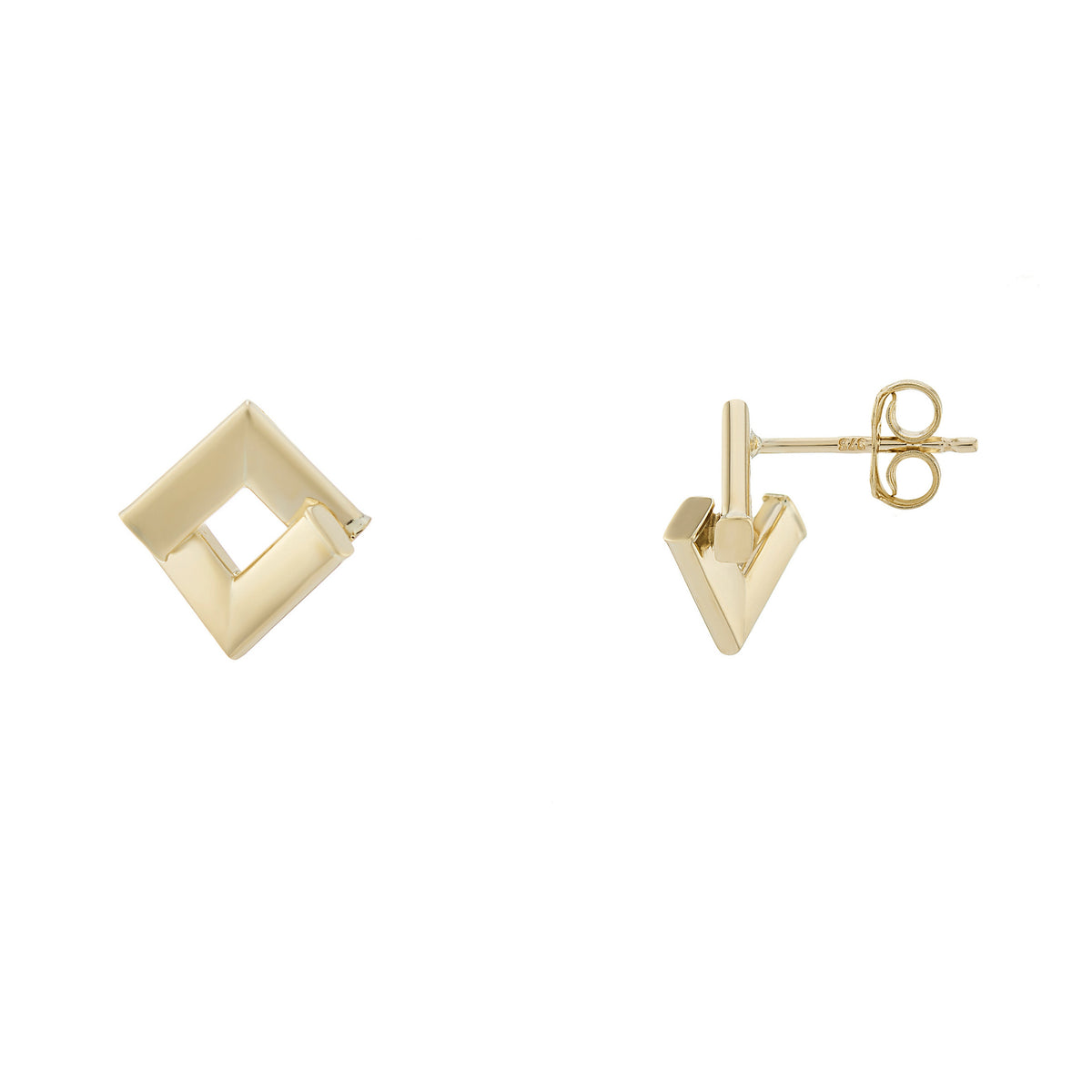 9ct gold stud earrings